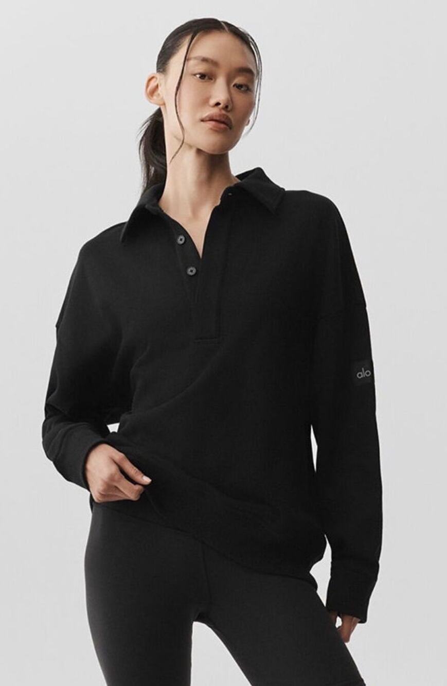 Alo Yoga Take It Easy Long Sleeve Henley Pullover